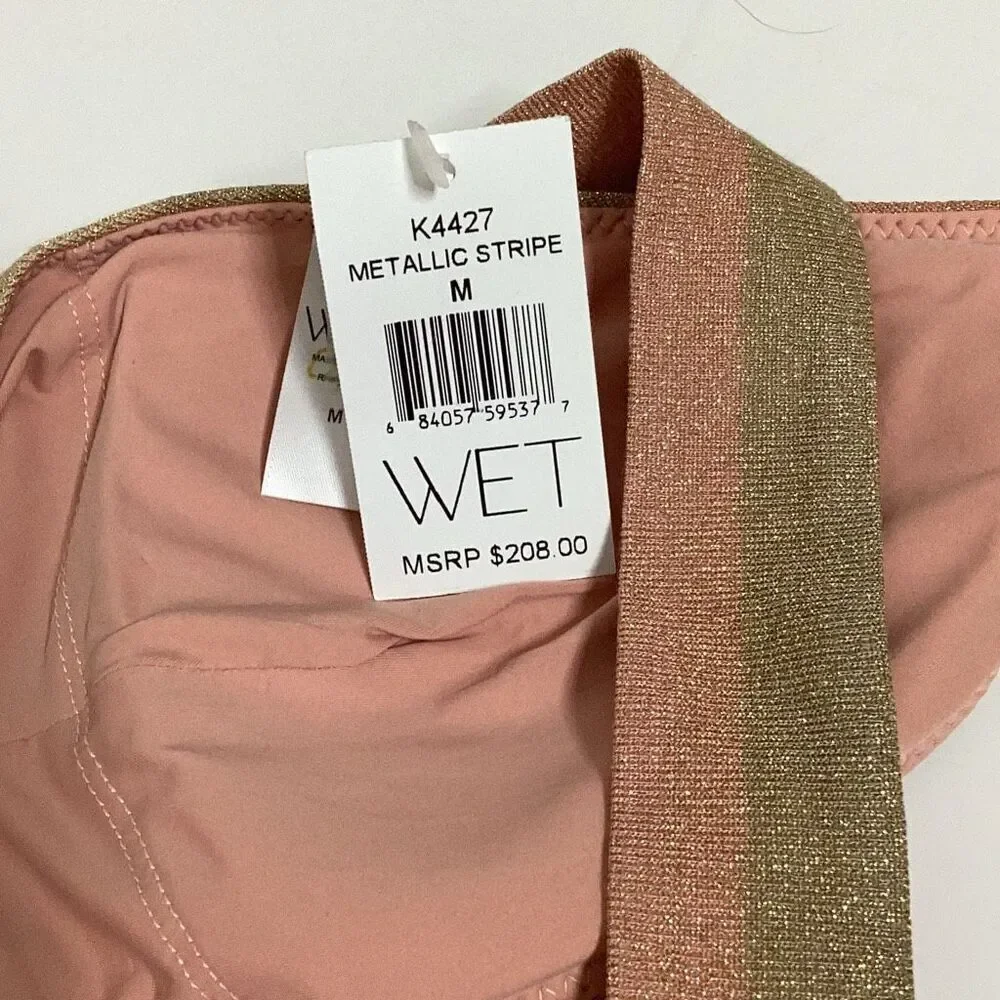 New. WET gold metallic swimsuit. Medium . Retails $208 - Picture 8 of 8